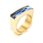 European and American Stainless Steel Gold Ring – Birthday Gifts — 6