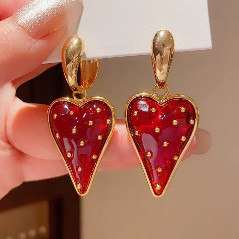 Personalized Fashion Heart-shaped Strawberry Earrings – Stylish Gifts — 1