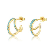 Double C Full Rhinestone Zircon Geometric Ins Temperament – Gift Ideas — 3