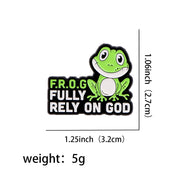 Frog Quotation Brooch Cartoon Golden M Badge – Jewelry Gift Ideas — 9