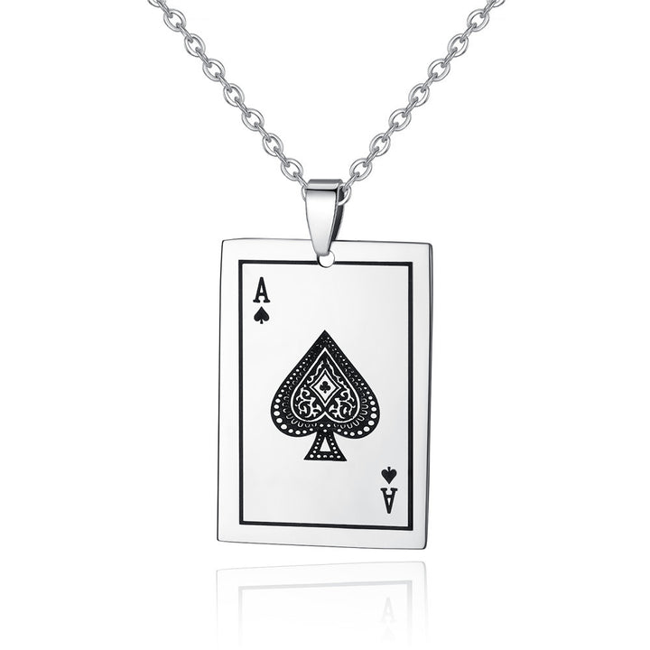 Stainless Steel Spades Pendant Necklace – Jewelry Gift Ideas — 1