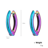 Colorful Metal Holographic Hoop Earrings Female Y2g – Gifts for Her — 11
