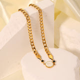 Cuban Link Chain Round Pendant Inlaid Zircon – Jewelry Gift Ideas — 8
