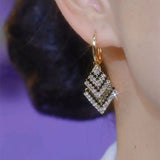Luxury Zebra Stripe Diamond Earrings – Everyday Gifts — 3