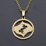 Titanium Steel Constellation Symbol Necklace – Jewelry Gift Ideas — 1