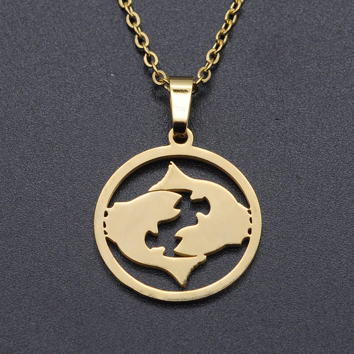 Titanium Steel Constellation Symbol Necklace – Jewelry Gift Ideas — 1