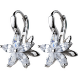 Diamond flower earrings – Meaningful Gifts — 1