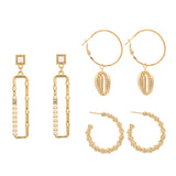 Korean Temperament Wind Alloy Shell Pearl Earrings – Unique Gift Ideas — 1