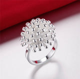 Fireworks Shape Copper Plated Silver Ring Lady – Practical Gifts — 1