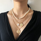 Multilayer Portrait Pendant Pearl Clavicle Chain – Jewelry Gift Ideas — 1