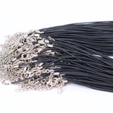 Rope Leather Rope Wax Thread Necklace Rope Black – Jewelry Gift Ideas — 5