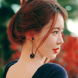 Personalized Black Hollow Bird's Nest Earrings – Meaningful Gifts — 1