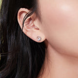 Star Moon Cat Earrings Women's Sterling Silver – Gifts for Her — 3