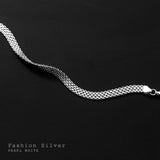 S925 Silver Cold Wind Wide Chain Bracelet Women – Jewelry Gift Ideas — 3