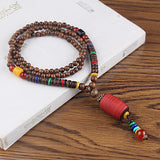 Men's And Women's Ethnic Necklaces Retro Wooden Beads – Gifts for Her — 7