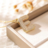 Copper-plated Gold Zircon Chubby Pendant Necklace – Jewelry Gift Ideas — 16