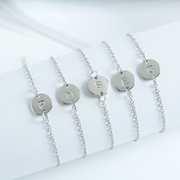 Round pendant 26 English alphabet bracelet – Jewelry Gift Ideas — 8