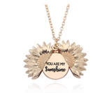 Sunflower Double Lettering Necklace – Jewelry Gift Ideas — 7