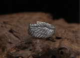 S925 Silver Men Ring Adjustable Eagle Wing Feather – Gifts for Him — 2