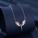 Micro-set Fancy Diamond Angel Wings Necklace – Jewelry Gift Ideas — 1