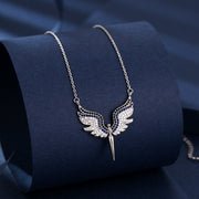 Micro-set Fancy Diamond Angel Wings Necklace – Jewelry Gift Ideas — 1