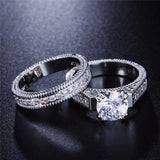 Fashionable Ladies Engagement Ring Set With Zircon – Gifts for Couples — 2