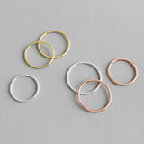 Glossy line rose gold thin ring – Meaningful Gifts — 1