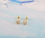 Threaded Crown Zircon Simple Wild Earrings – Surprise Gifts — 6