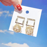 Woven pearl mesh earrings – Gift Ideas — 4