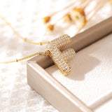 Copper-plated Gold Zircon Chubby Pendant Necklace – Jewelry Gift Ideas — 9