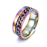 Roman Letter Rotatable Chain Rings Men Digital – Jewelry Gift Ideas — 3