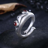 Fashion Retro Creative Garnet Frog Adjustable Ring – Stylish Gifts — 3