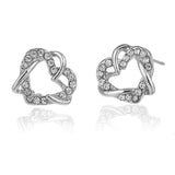 Luxury Gold Heart Rose Gold Color Stud Earrings – Practical Gifts — 6