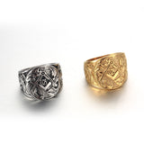 Men's Ring Vintage Masonic Titanium Steel Ring – Gifts for Him — 5