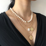 Multilayer Portrait Pendant Pearl Clavicle Chain – Jewelry Gift Ideas — 3