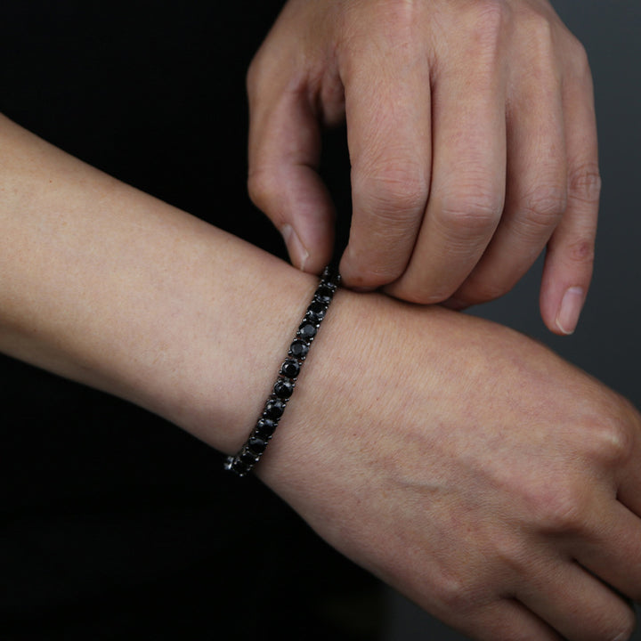 Black Zircon Bracelet Men's Hip Hop – Jewelry Gift Ideas — 1