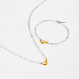 Sterling Silver Necklace Bracelet Triangle – Jewelry Gift Ideas — 2