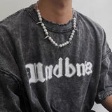 Men's Riveted Reflective Pearl Splice Necklace – Jewelry Gift Ideas — 4