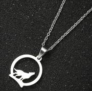 Niche Design Hollow Circle Wolf Pendant Graceful – Jewelry Gift Ideas — 1