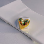 Electroplated Gold Heart-shaped Ring For Women – Gifts for Her — 4