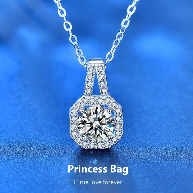 Moissanite S925 Sterling Silver Necklace – Jewelry Gift Ideas — 1
