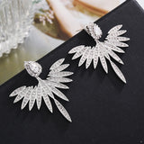 Zircon earrings angel wings earrings – Thoughtful Gifts — 4