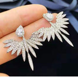 Zircon earrings angel wings earrings – Thoughtful Gifts — 2