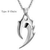 Titanium Steel Men's Wolf Tooth Necklace Pendant – Jewelry Gift Ideas — 3