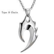 Titanium Steel Men's Wolf Tooth Necklace Pendant – Jewelry Gift Ideas — 3