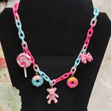donut lollipop pastel chain necklace – Jewelry Gift Ideas — 3