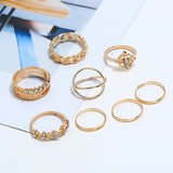 Geometric Eight Piece Combination Ring Set – Practical Gifts — 5