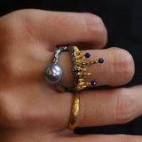 Inlaid Ring Sterling Silver Plating Color Separation – Everyday Gifts — 4