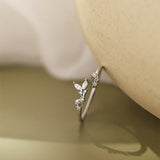 S925 Sterling Silver Butterfly Leaf Ring A – Practical Gifts — 3