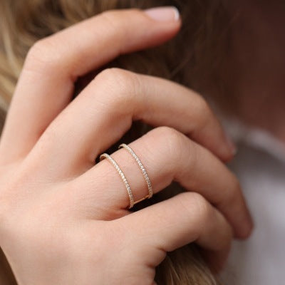 Fashionable zircon ring wedding ring – Gifts for Couples — 1